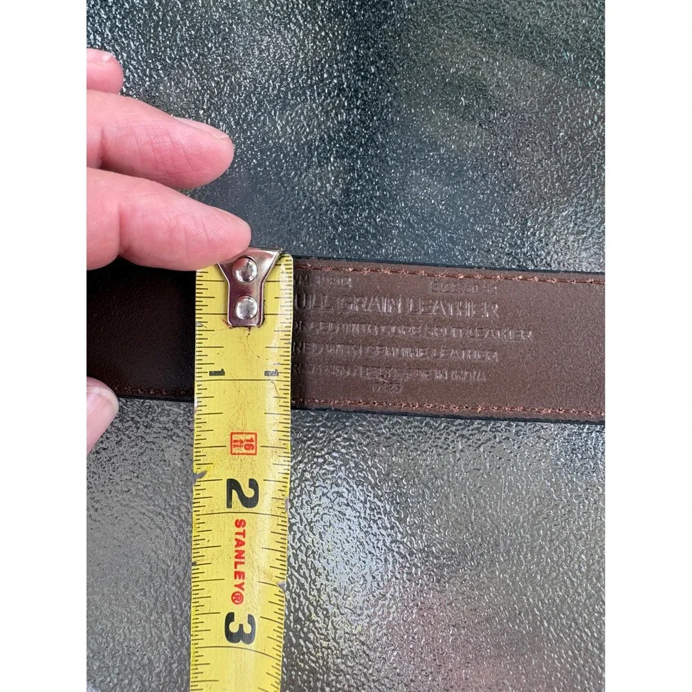 Full Grain Leather Mens Belt Black Brown Reversible Style Size 50 52 Big & Tall